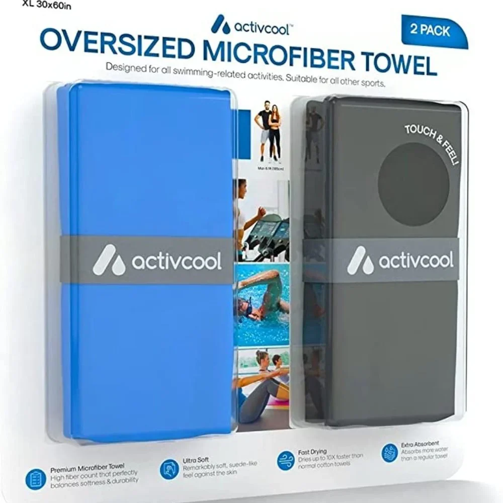 ActivCool Oversized Microfiber Towel (2 Pack) - Picture 1 of 3